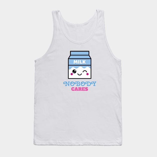 Nobody Cares! Japanese Milk Carton Tank Top by Johan13